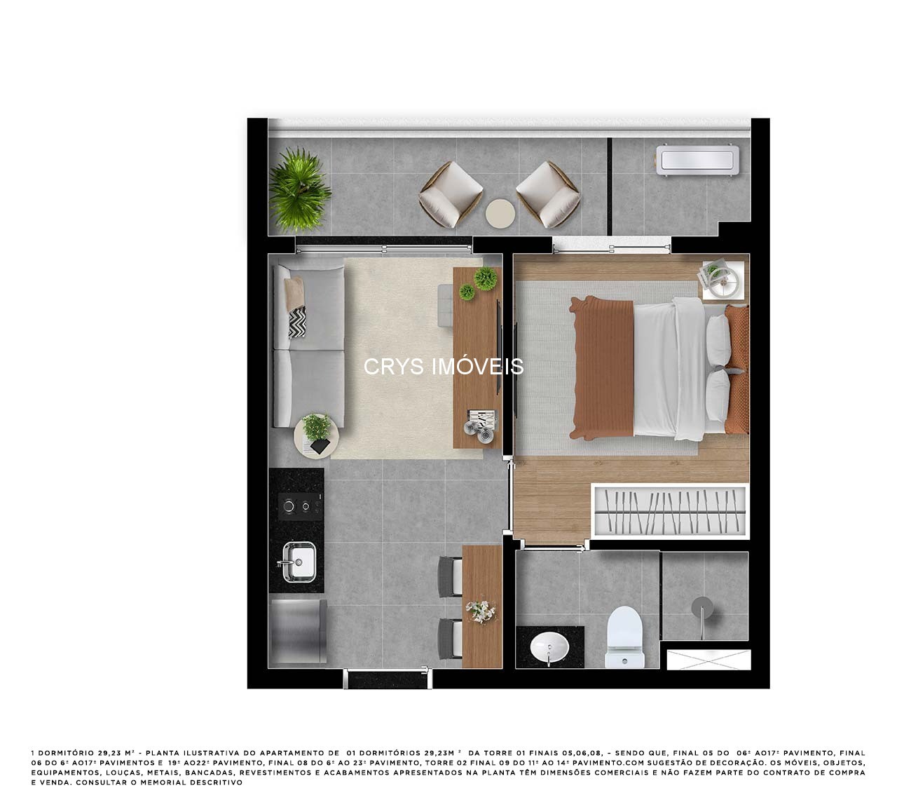 Apartamento, 1 quarto, 29 m² - Foto 2