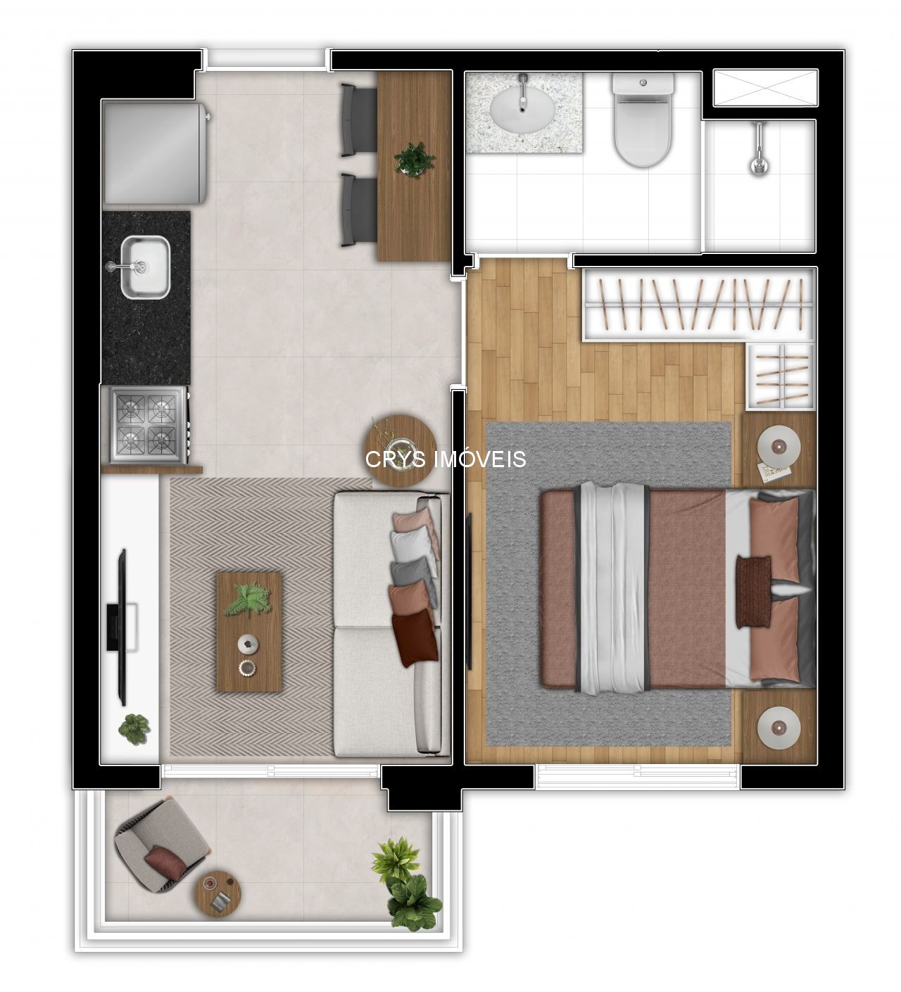 Apartamento, 1 quarto, 28 m² - Foto 11