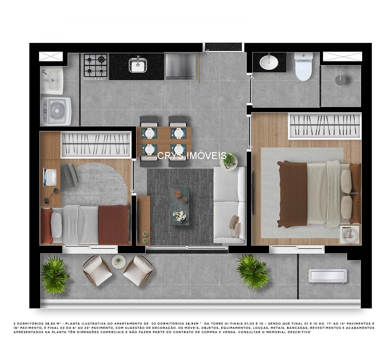 Apartamento, 2 quartos, 39 m² - Foto 2