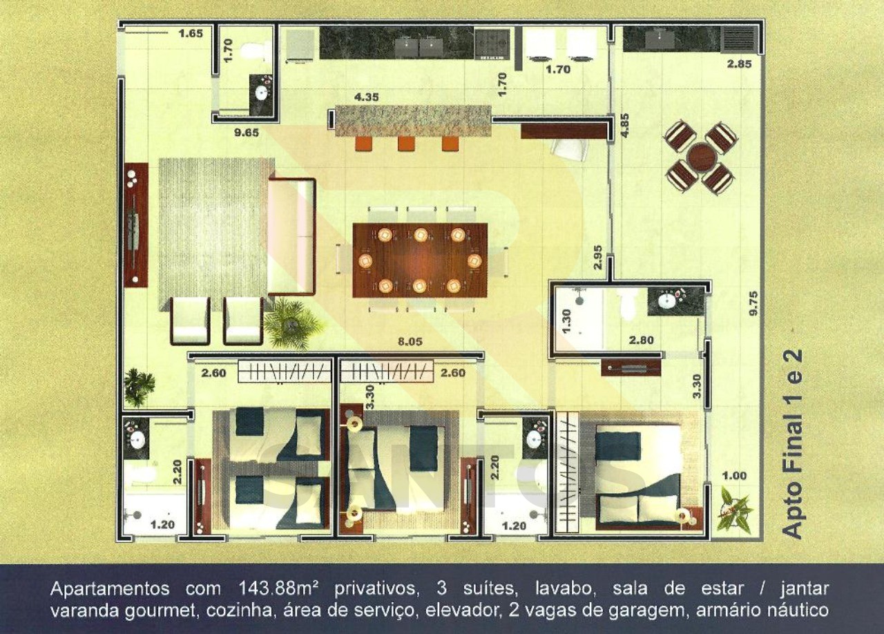 Apartamento, 3 quartos, 143 m² - Foto 2