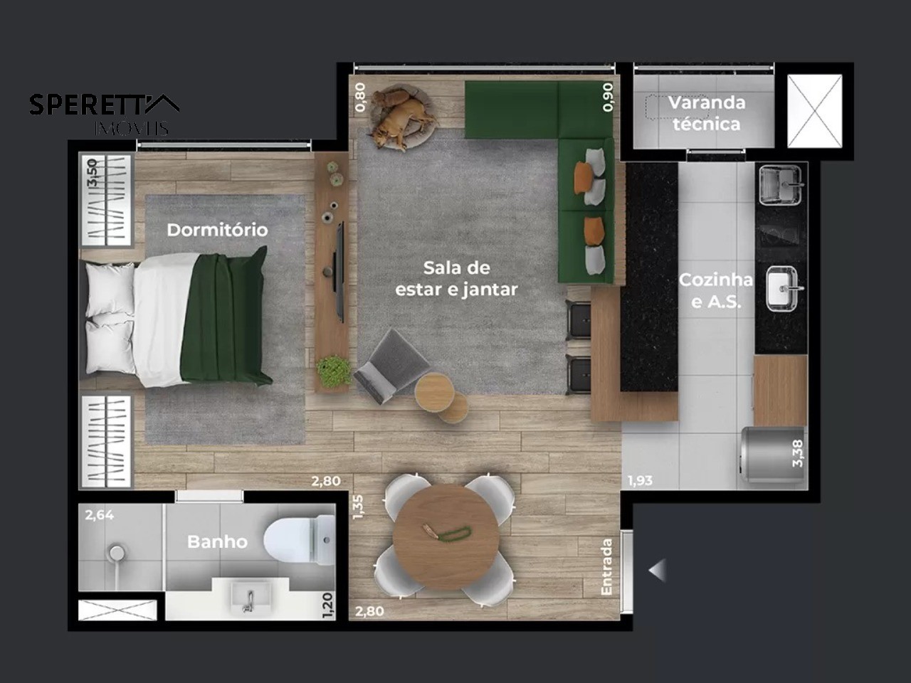 Apartamento, 1 quarto, 41 m² - Foto 12