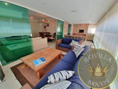 Excelente apartamento, com terraço gourmet, 03 Dormitórios, lazer completo, na praia da Enseada
