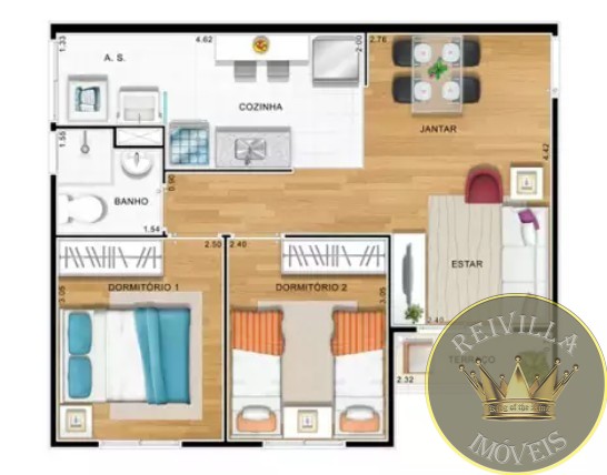 Apartamento vila antonieta, 47 metros, 2 dorms, vaga, otimo 