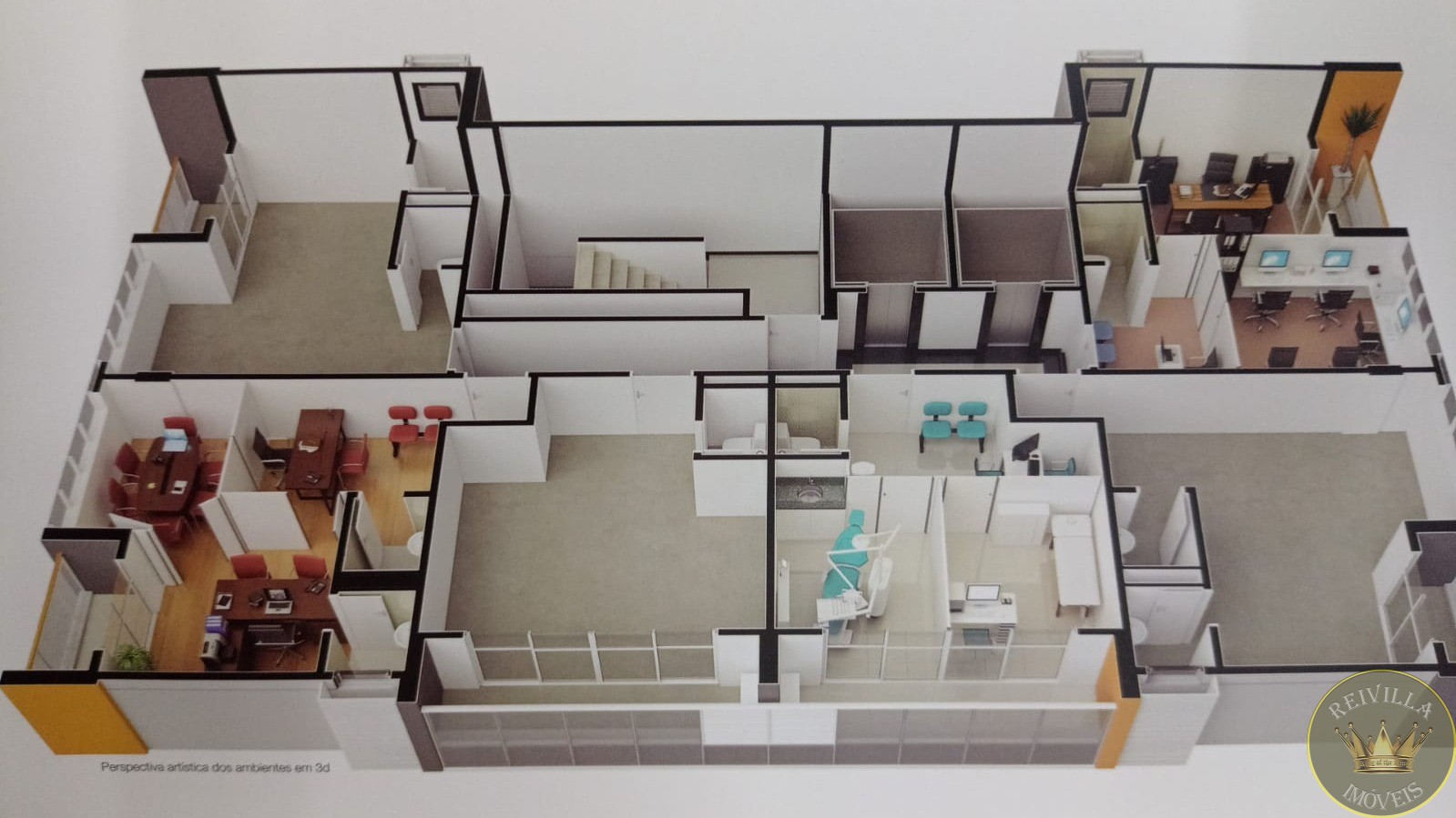 Conjunto comercial work station / sala à venda, 34 m² e outr