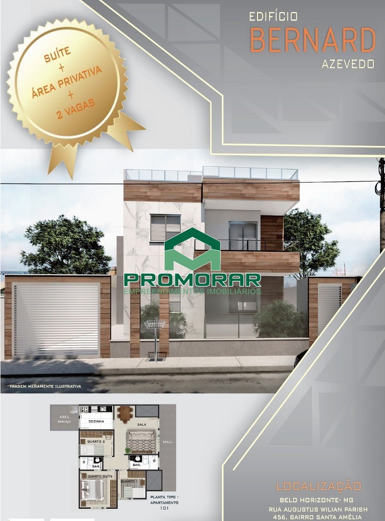 AREA PRIVATIVA 3 QUARTOS 2 VAGAS BAIRRO SANTA AMELIA