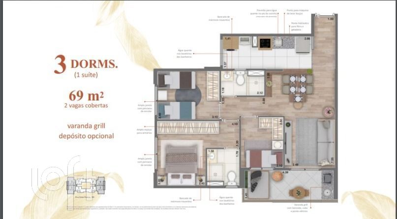 Apartamento, 3 quartos, 69 m² - Foto 15