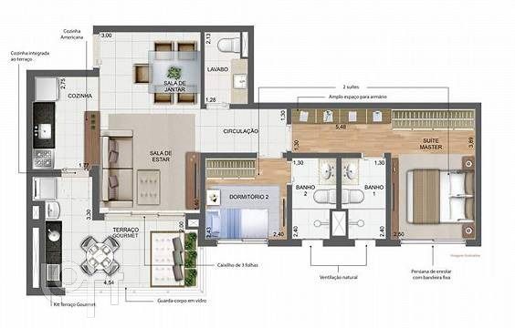 Apartamento à venda com 2 quartos, 76m² - Foto 4
