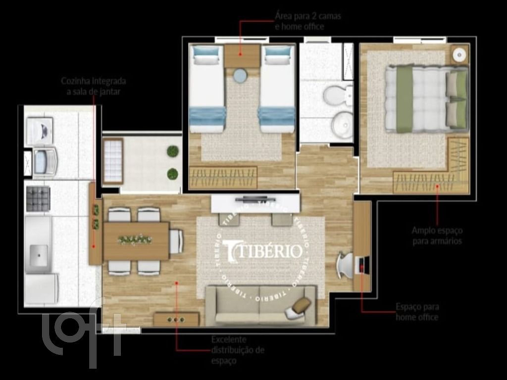 Apartamento, 2 quartos, 51 m² - Foto 2