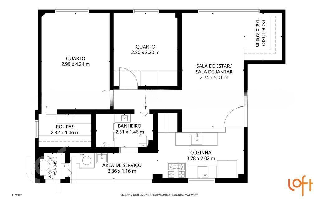 Apartamento à venda com 1 quarto, 46m² - Foto 15