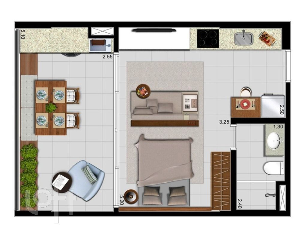Apartamento, 1 quarto, 40 m² - Foto 9