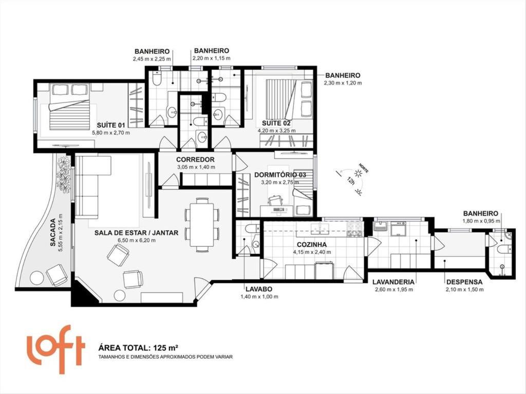 Apartamento, 3 quartos, 122 m² - Foto 46