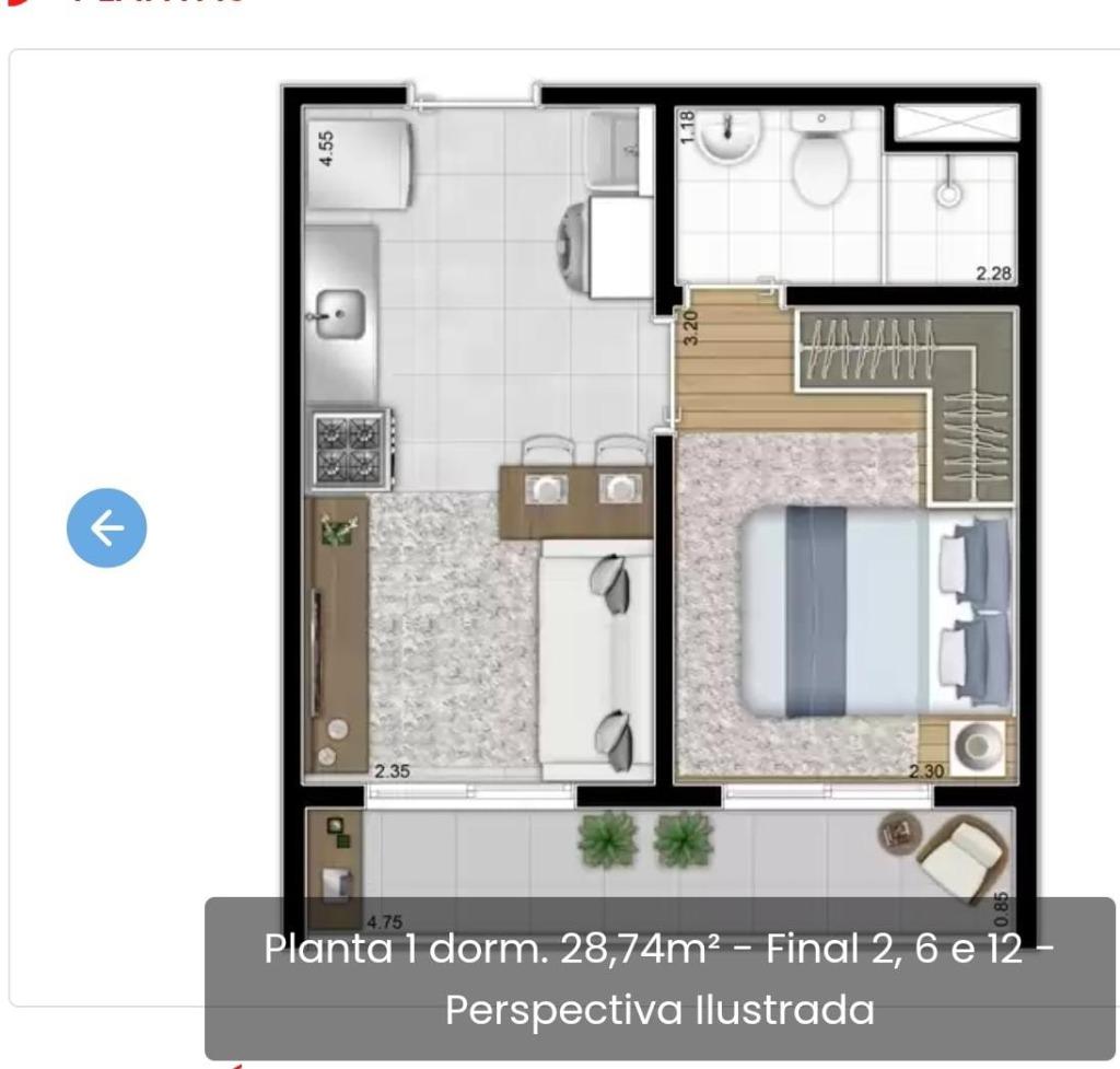 Apartamento à venda com 1 quarto, 28m² - Foto 25