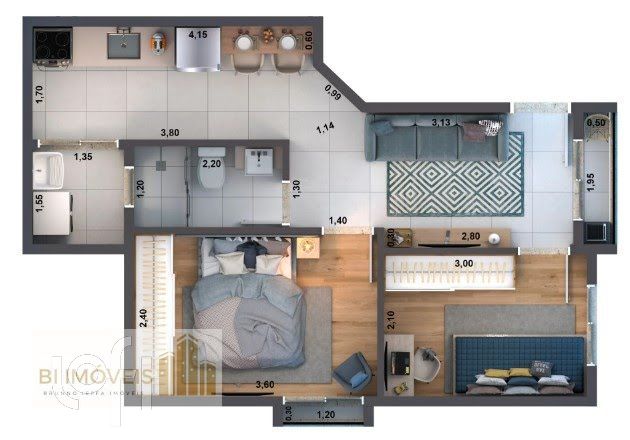 Apartamento, 2 quartos, 40 m² - Foto 4