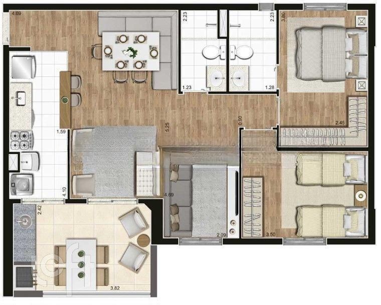 Apartamento, 2 quartos, 74 m² - Foto 11