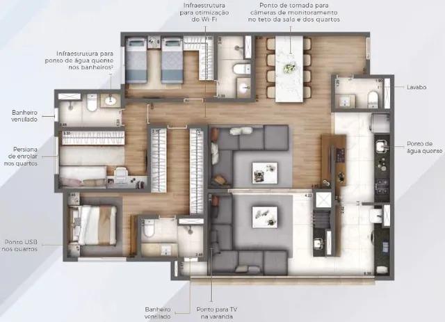 Apartamento, 3 quartos, 120 m² - Foto 12