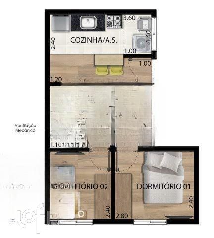 Apartamento, 2 quartos, 33 m² - Foto 10