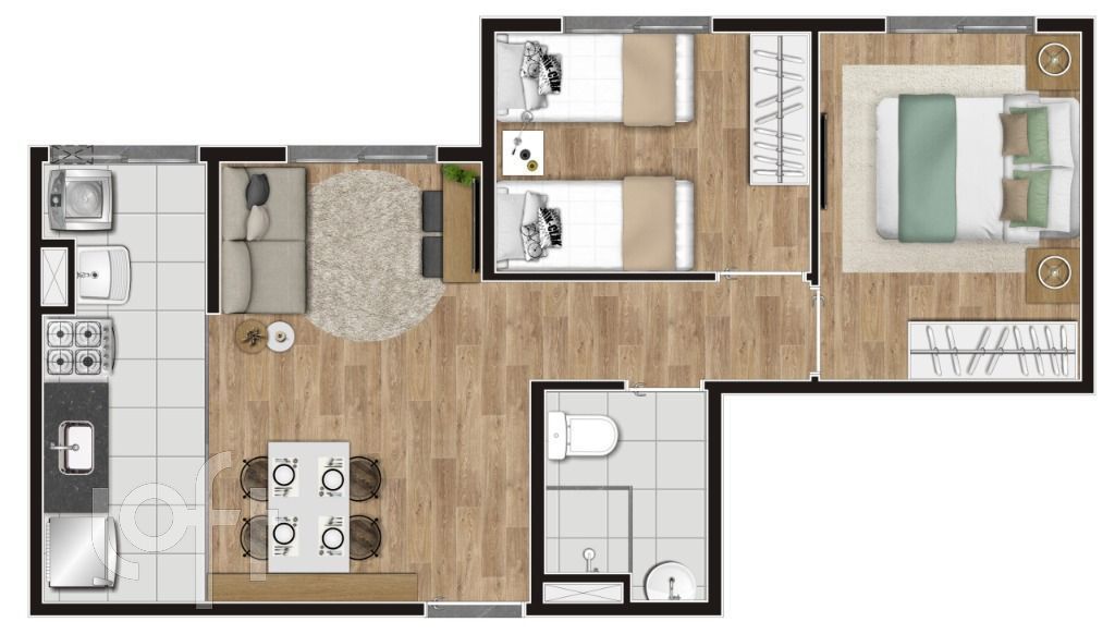 Apartamento, 2 quartos, 42 m² - Foto 3