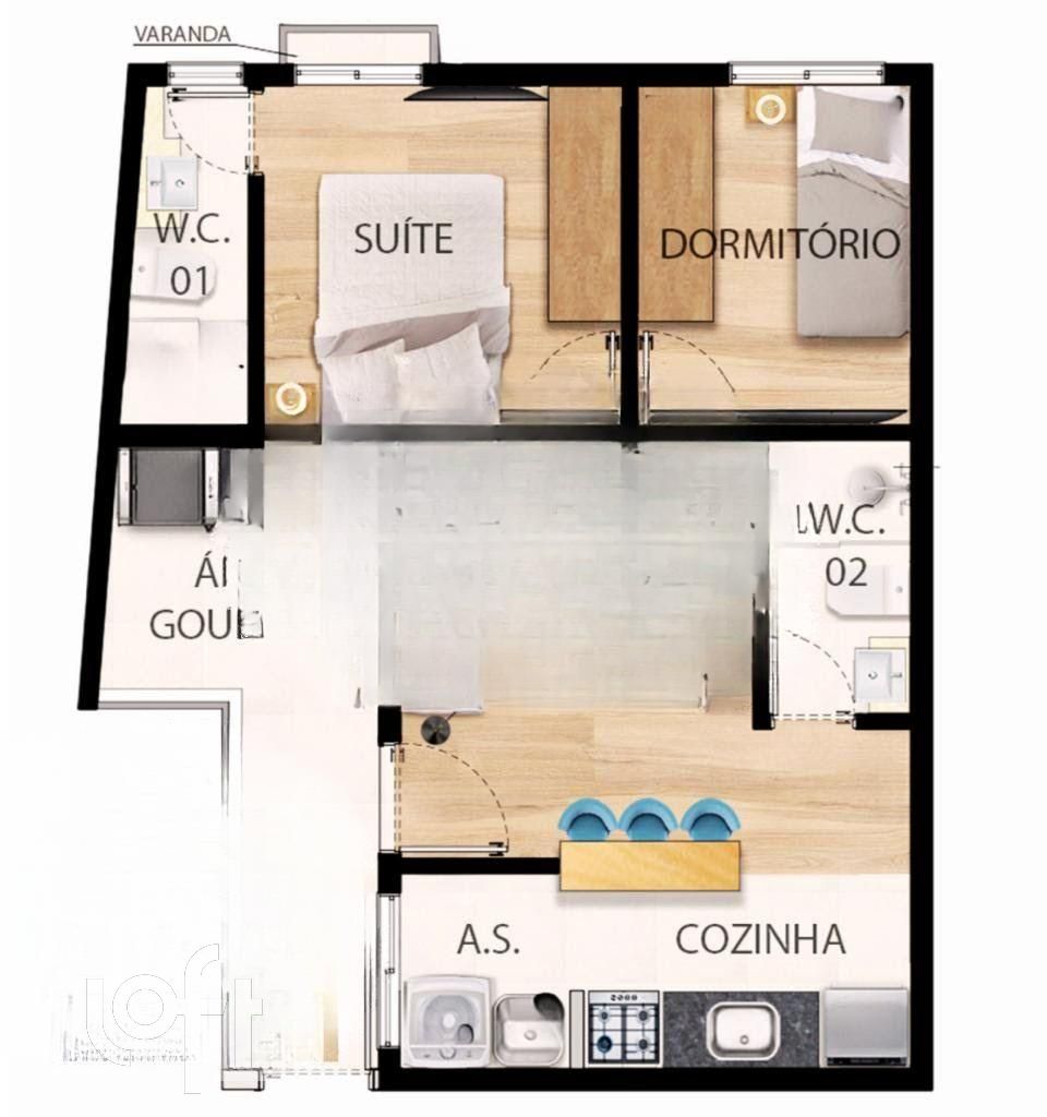 Apartamento, 2 quartos, 46 m² - Foto 5