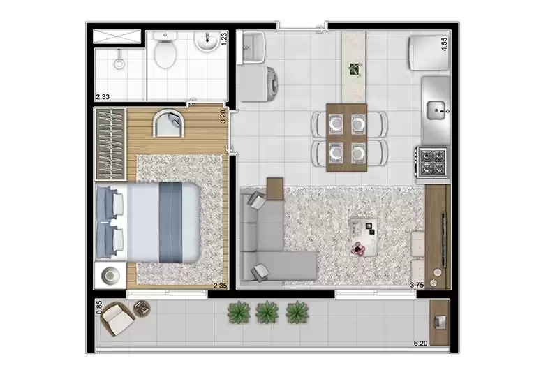 Apartamento, 1 quarto, 31 m² - Foto 8