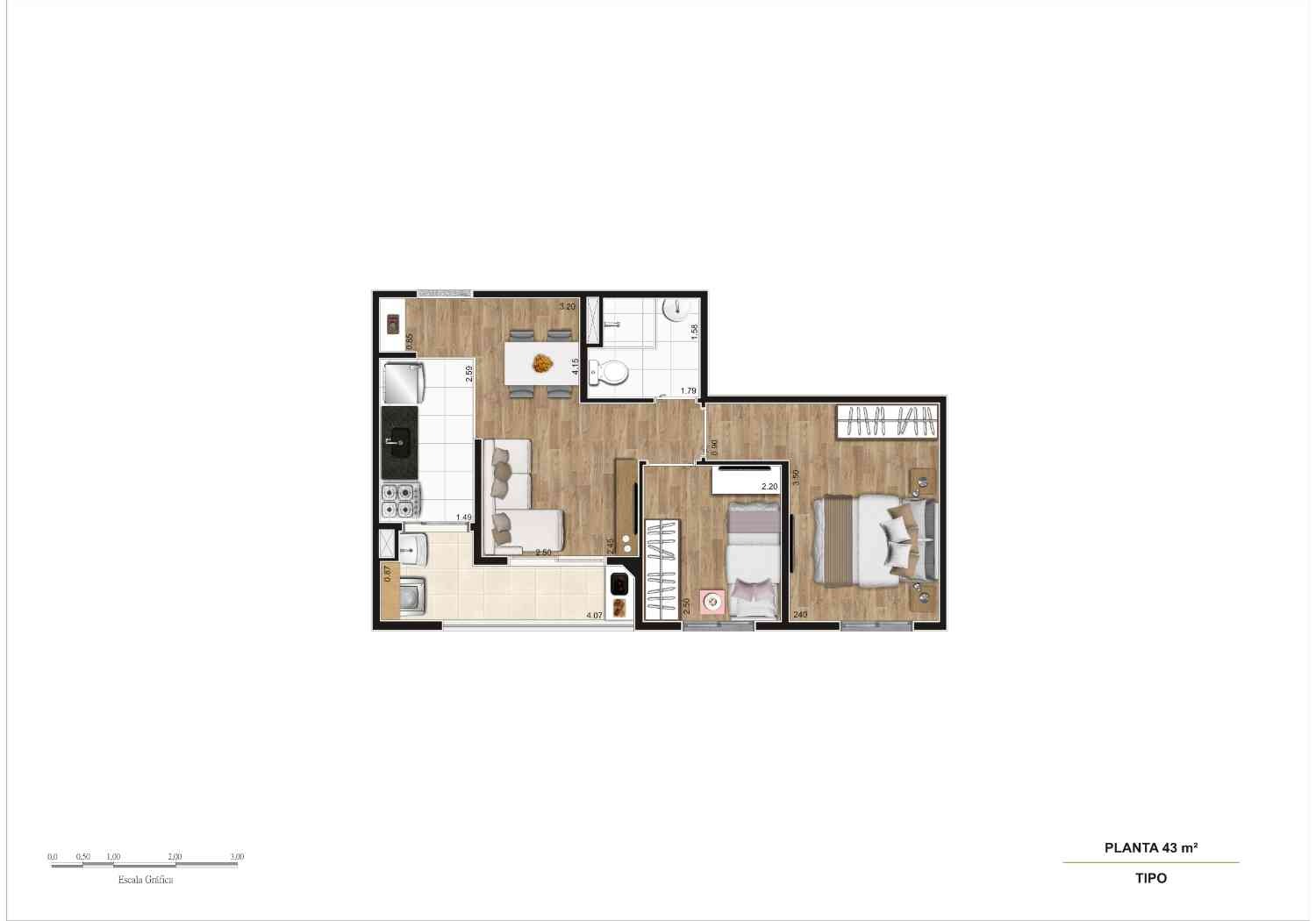 Apartamento, 2 quartos, 41 m² - Foto 19