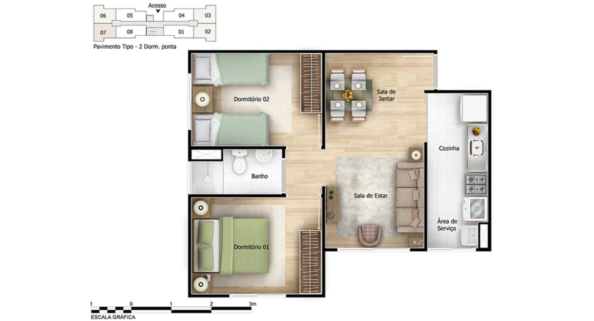 Apartamento, 2 quartos, 40 m² - Foto 9