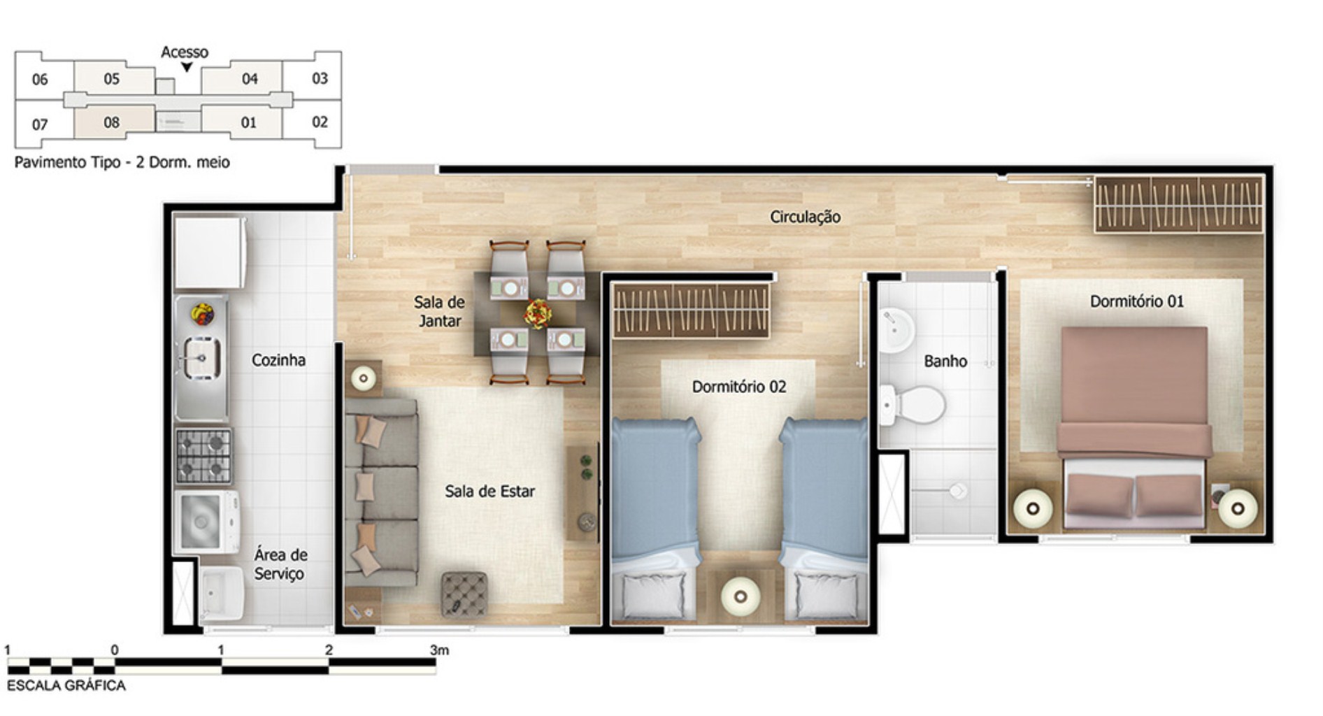 Apartamento, 2 quartos, 40 m² - Foto 10