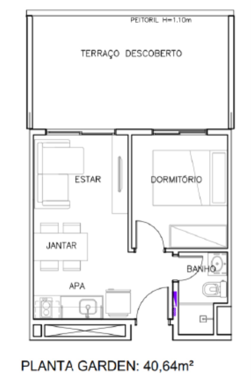 Apartamento, 1 quarto, 25 m² - Foto 19