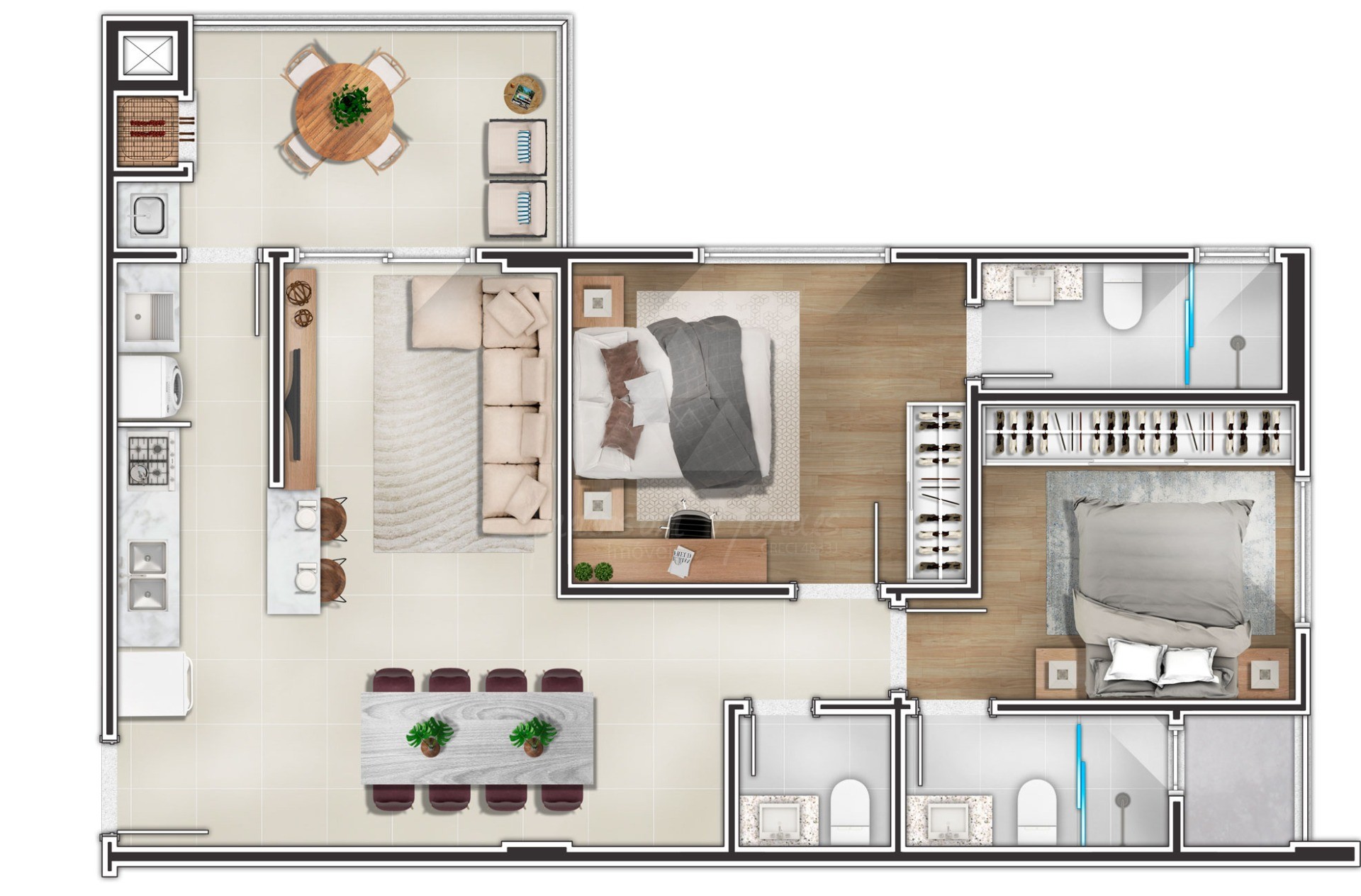 Apartamento, 2 quartos, 80 m² - Foto 9