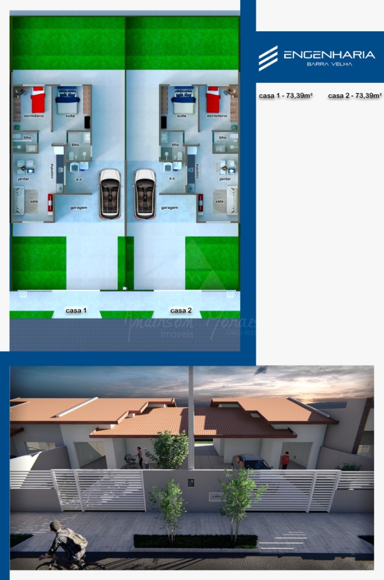 Casa, 2 quartos, 73 m² - Foto 1