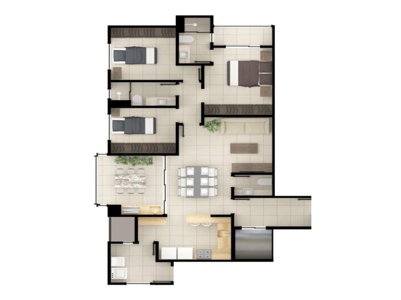 Apartamento com 3 dormitórios à venda, 105 m² por R$ 750.000