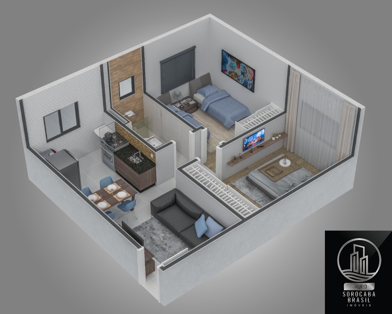 Apartamento novo localizado no quintais do imperador $175.00