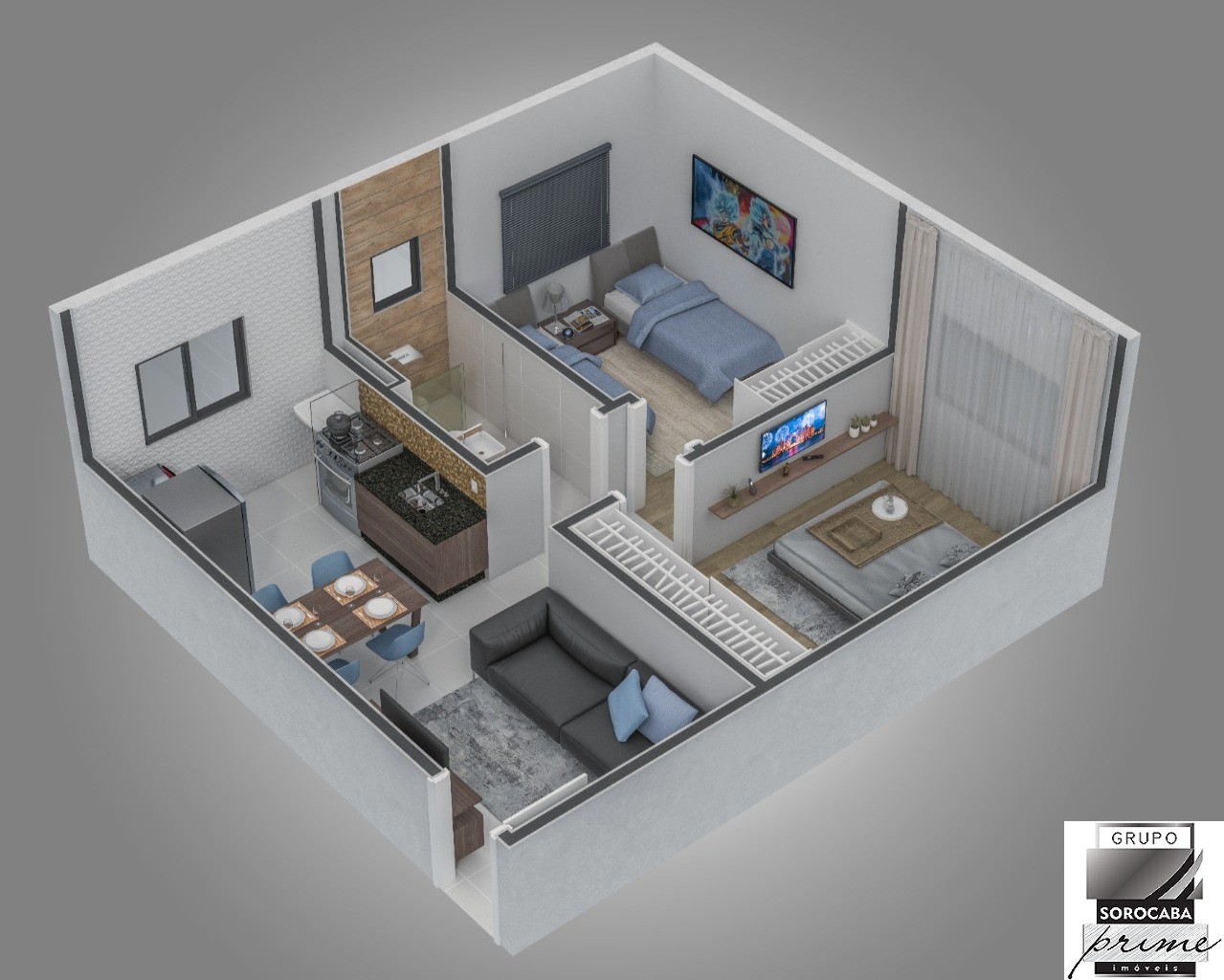 Apartamento novo localizado no quintais do imperador $175.00