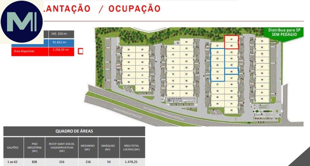 Galpão industrial em condomínio fechado para alugar no Embu das Artes - SP