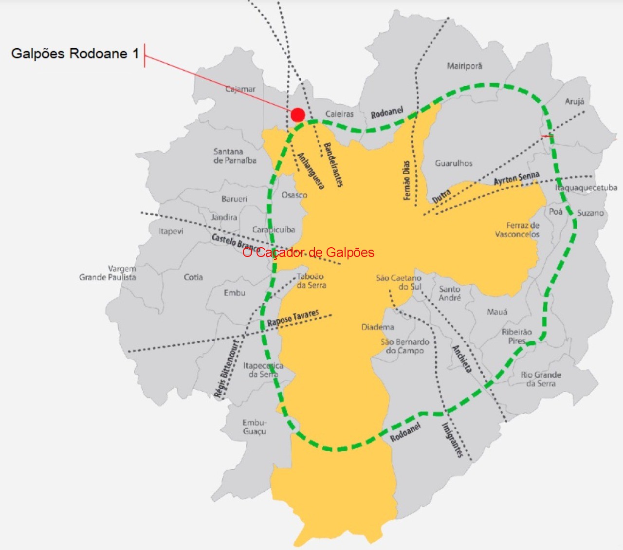 Galpão industrial e logístico para alugar o Rodoanel no Perus em São Paulo