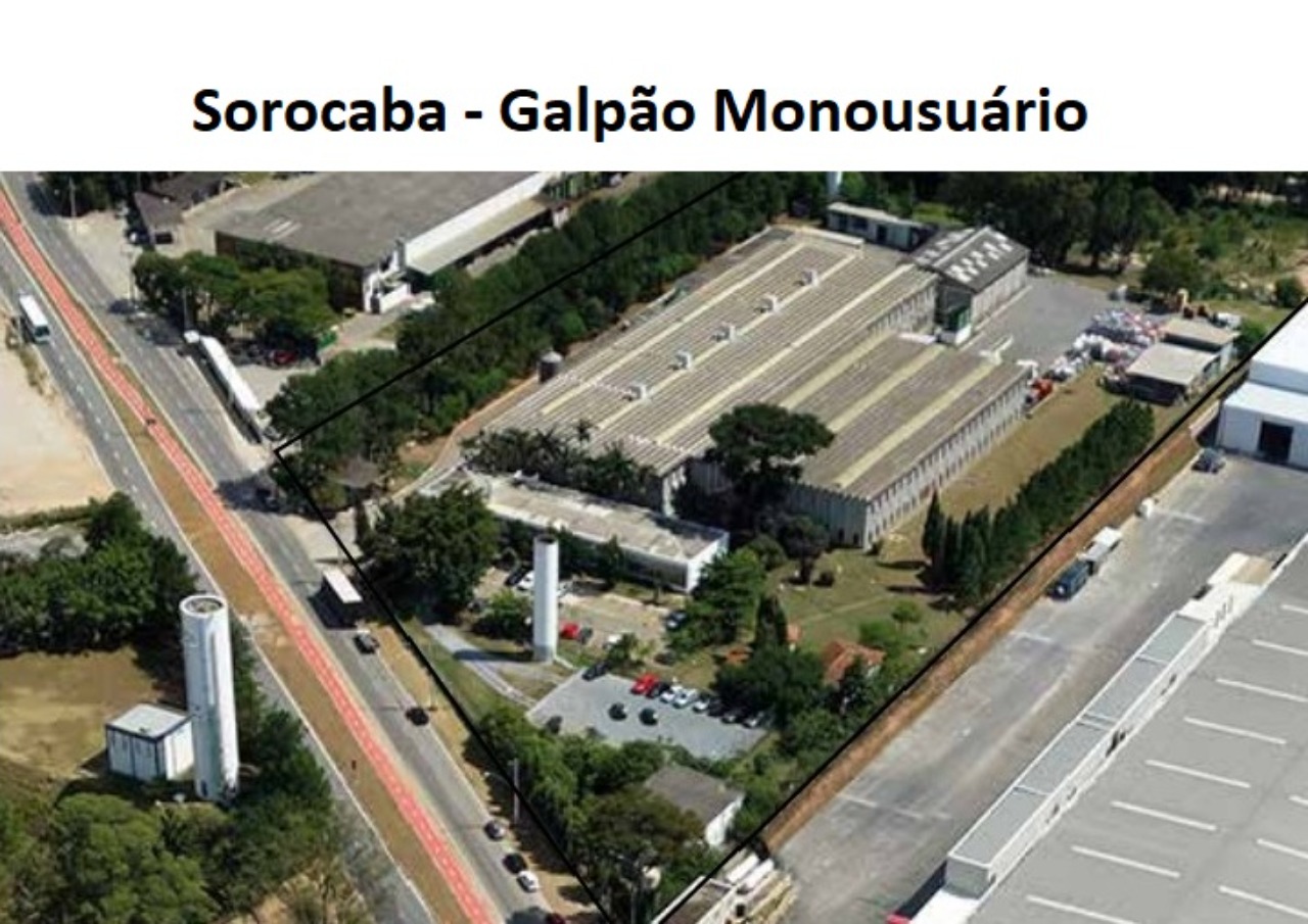 Galpão industrial para alugar em Sorocaba com docas, pé-direito alto, pátio para caminhões e excelente localização.