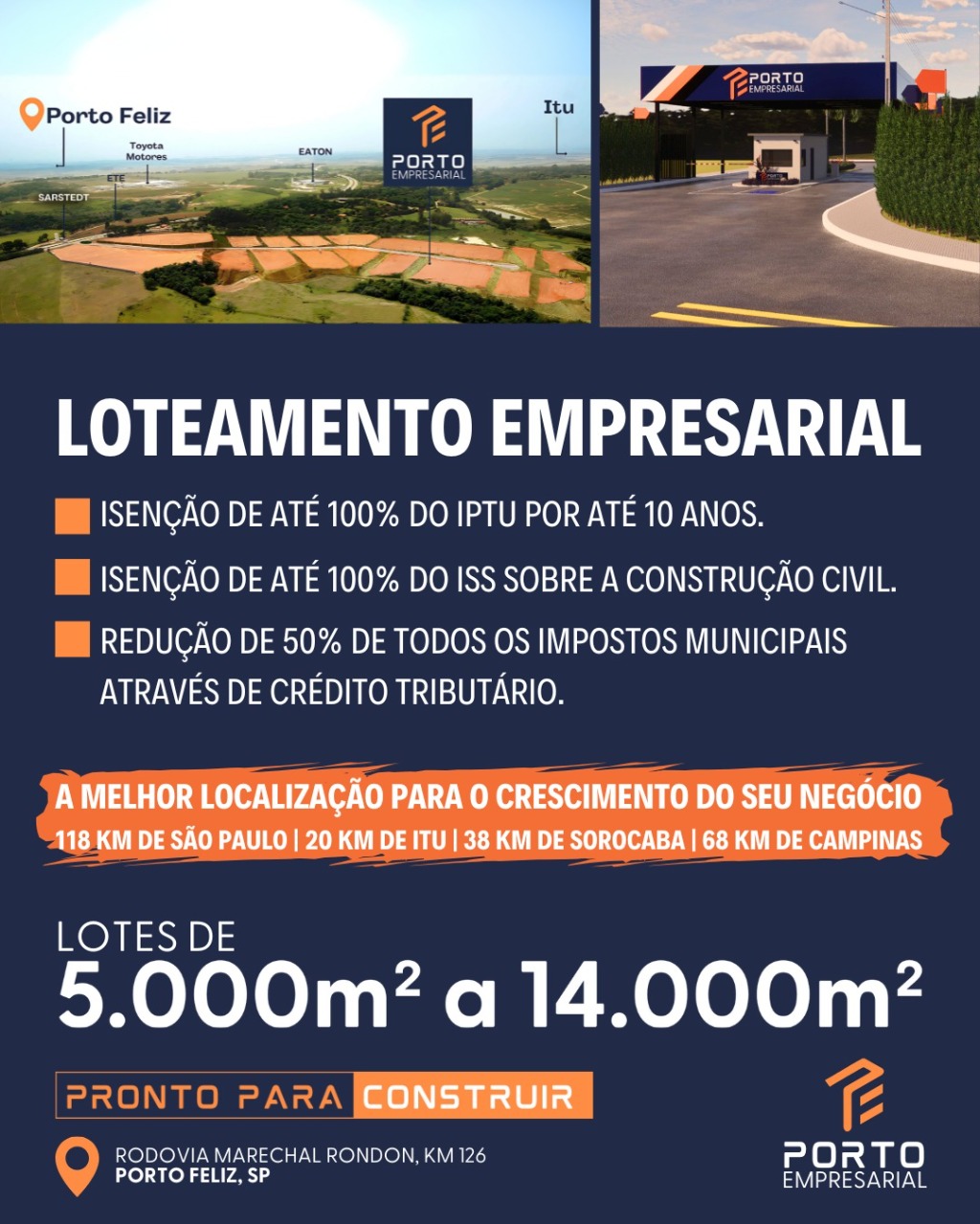 Terreno industrial para venda em porto feliz, condomínio fec - foto 8