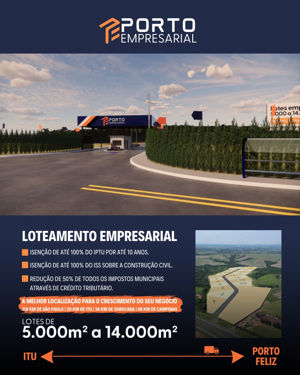 Terreno industrial para venda em porto feliz, condomínio fec - foto 7
