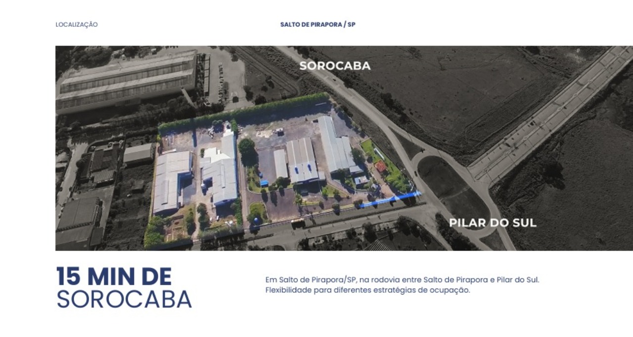 Imóvel Industrial à Venda em Salto de Pirapora/SP: 17.564 m² de Terreno e 7.281 m² de Área Construída no Distrito Industrial I