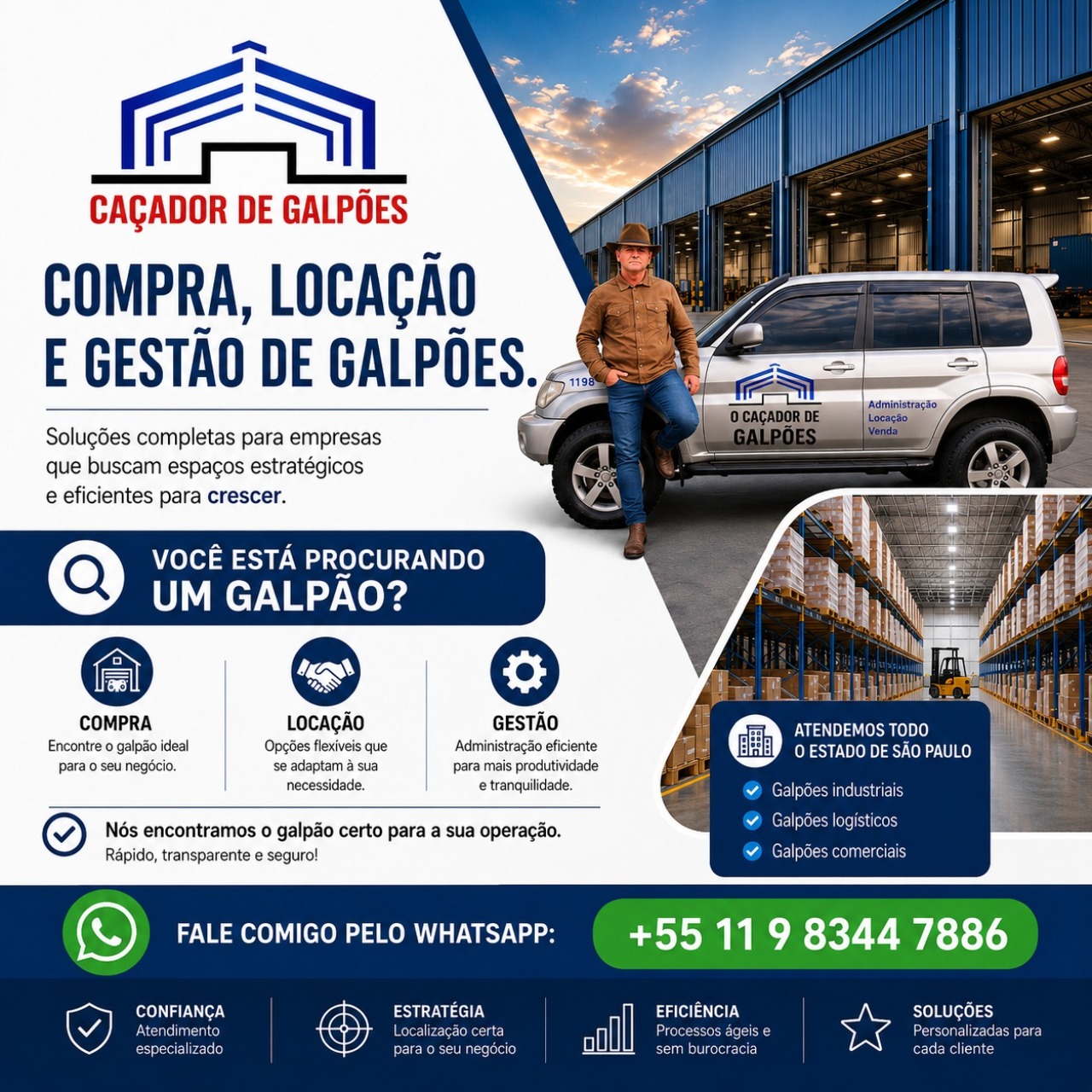 Galpão para Alugar em Sorocaba 584m² na Avenida O Caçador de Galpões