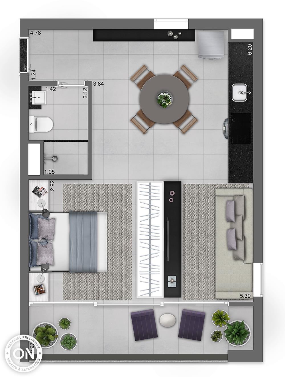 Apartamento, 1 quarto, 33 m² - Foto 20