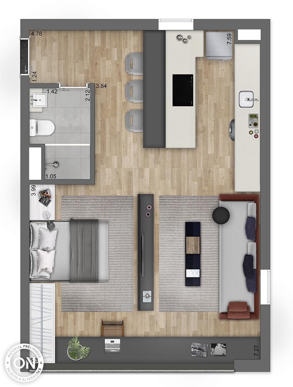 Apartamento, 1 quarto, 33 m² - Foto 21