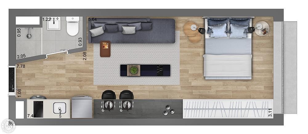 Apartamento, 1 quarto, 33 m² - Foto 25