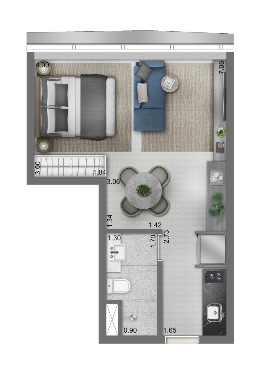 Apartamento, 1 quarto, 34 m² - Foto 22