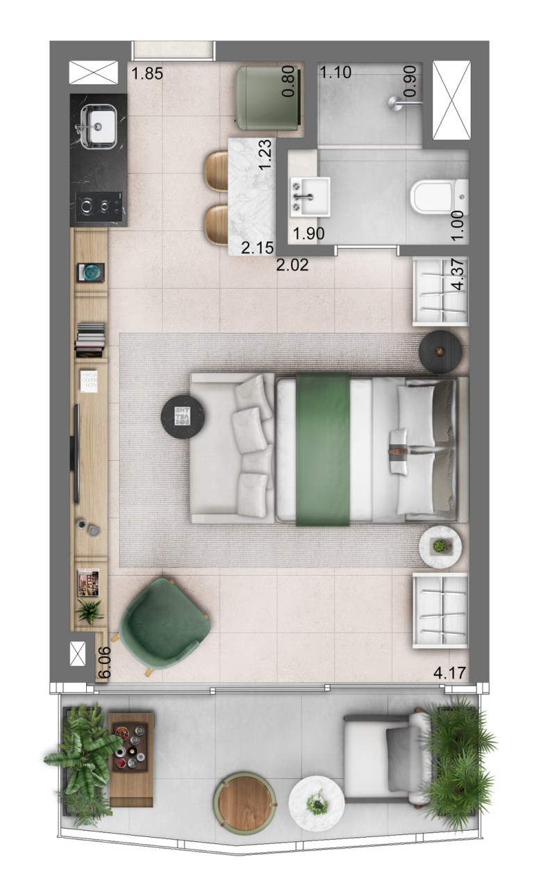 Apartamento, 1 quarto, 34 m² - Foto 23