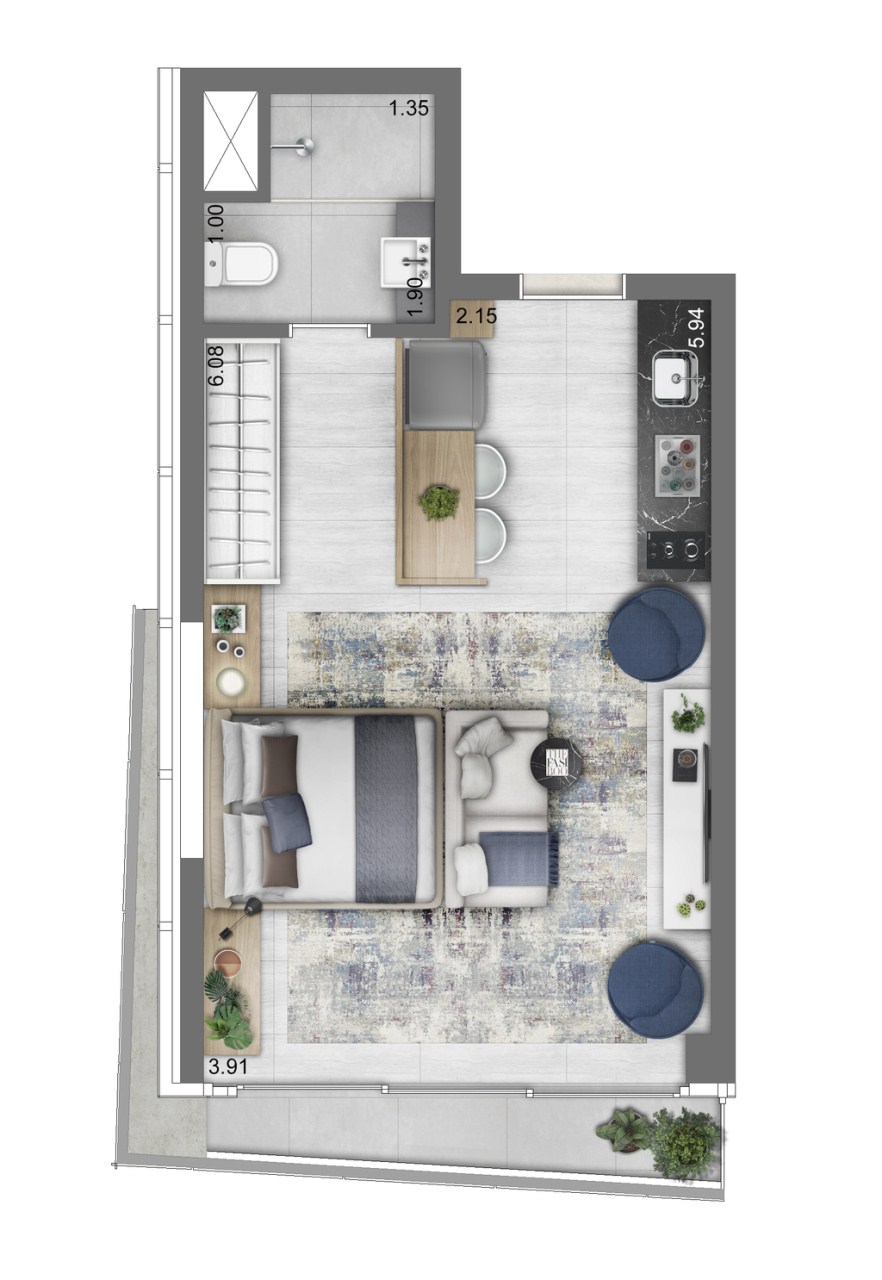 Apartamento, 1 quarto, 34 m² - Foto 24