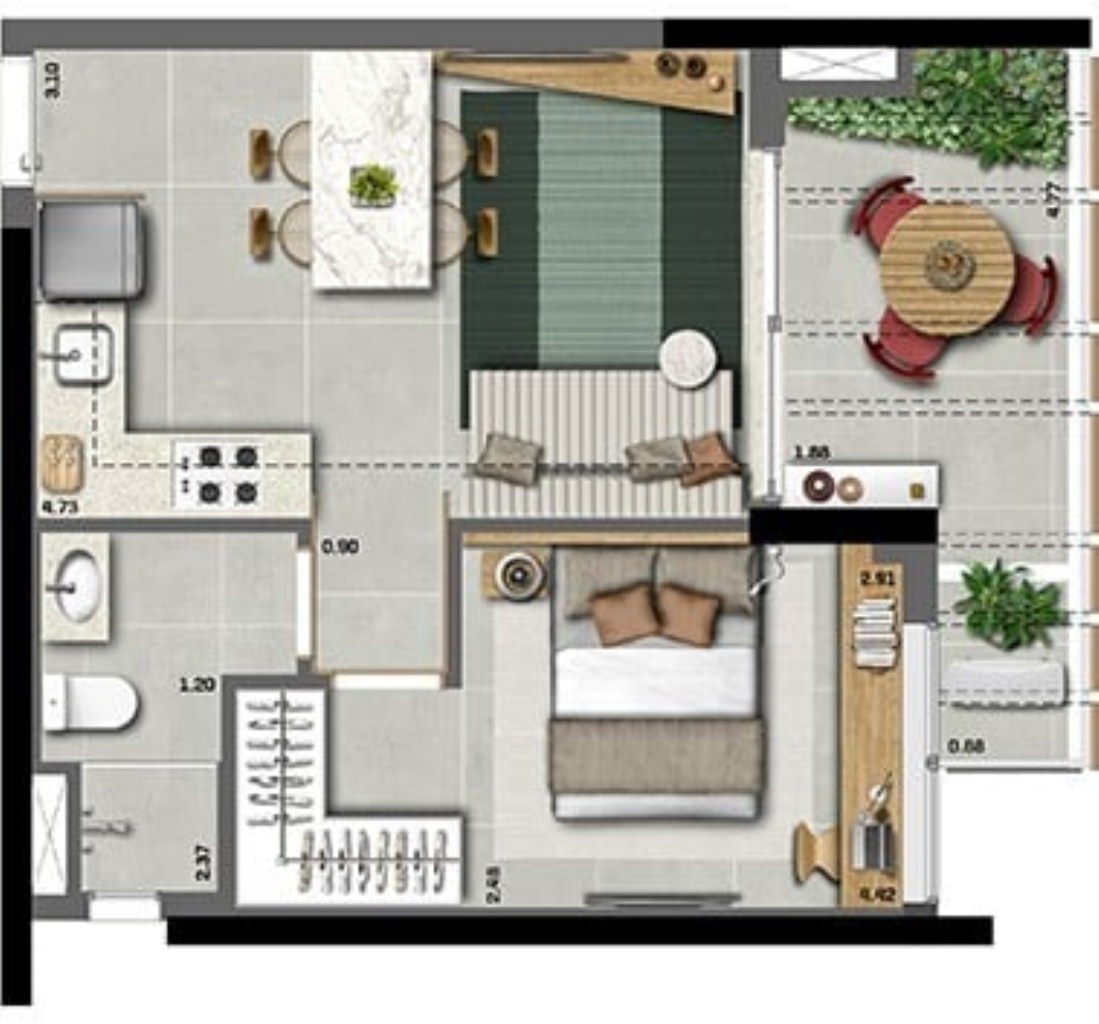 Cobertura, 1 quarto, 97 m² - Foto 24