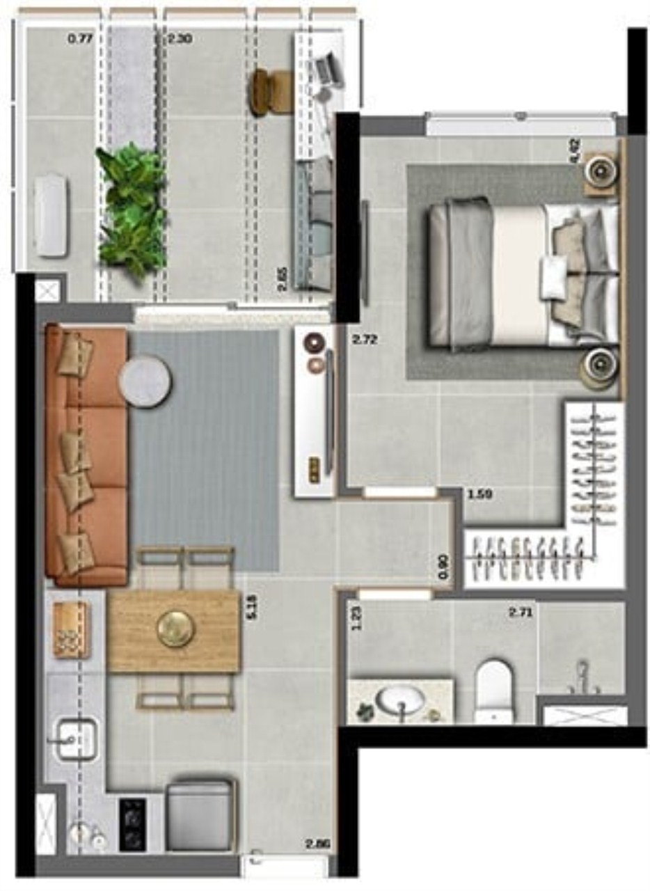 Cobertura, 1 quarto, 97 m² - Foto 25