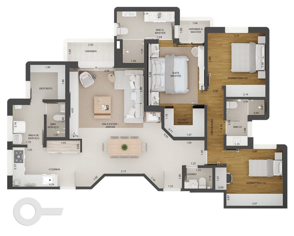Apartamento, 3 quartos, 120 m² - Foto 9