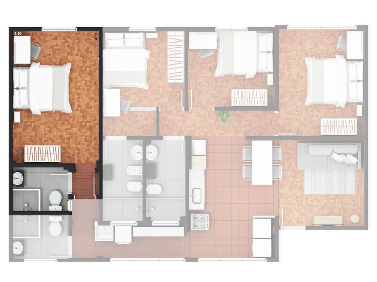 Apartamento, 4 quartos, 100 m² - Foto 30
