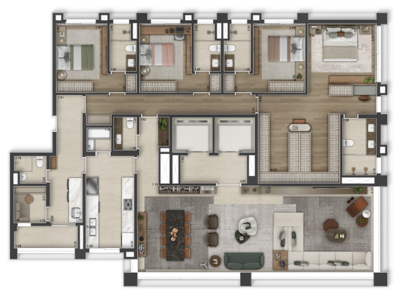 Apartamento, 4 quartos, 267 m² - Foto 19